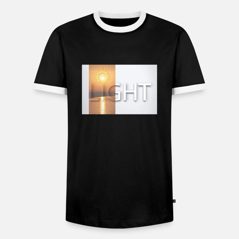Light - Men's Ringer Shirt - black/white