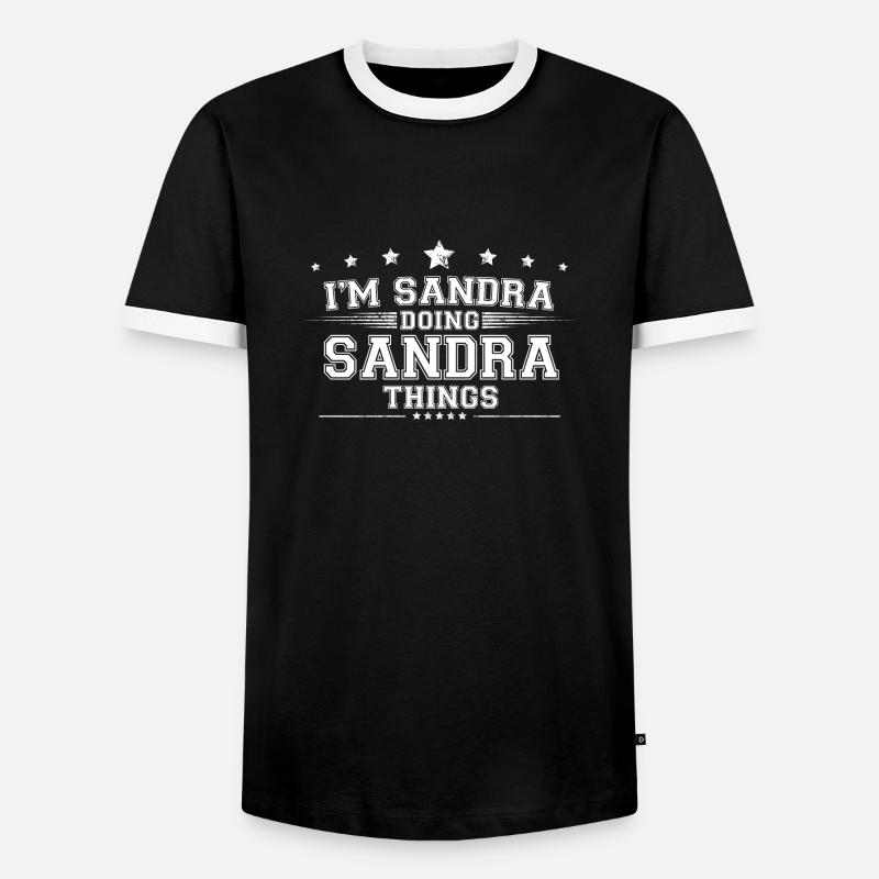 Sandra - Männer Kontrast-T-Shirt - Schwarz/Weiß