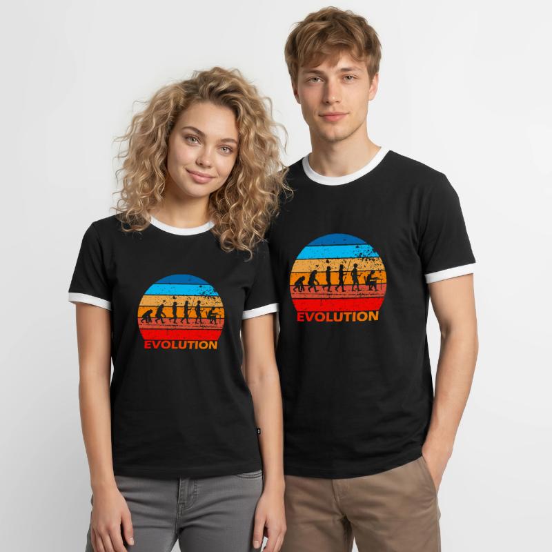Evolution de l’informatique informatique Informatique Computer Science Computer Nerds T-shirt contrasté Homme