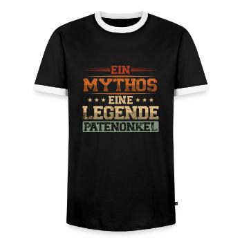 Ein Mythos eine Legende Patenonkel Taufpate - Männer Kontrast-T-Shirt - Schwarz/Weiß - Vorne - AI Model Female 172 light (172cm) & AI Model Male 178 light (178cm)