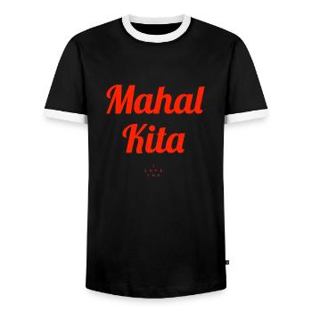 Cher dicton de langue philippine - T-shirt contrasté Homme - noir/blanc - Devant - AI Model Female 172 light (172cm) & AI Model Male 178 light (178cm)