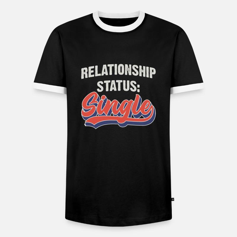Relationship status: Single - Men's Ringer Shirt - black/white