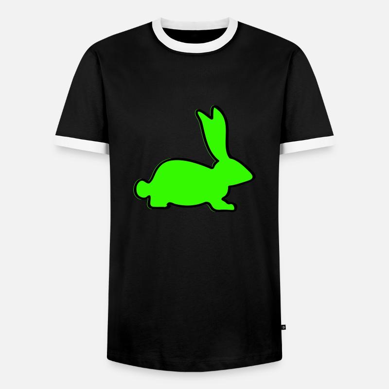 rabbit - Männer Kontrast-T-Shirt - Schwarz/Weiß
