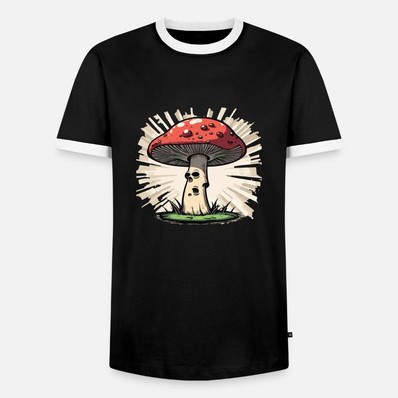 Fly agaric - Men's Ringer Shirt - black/white