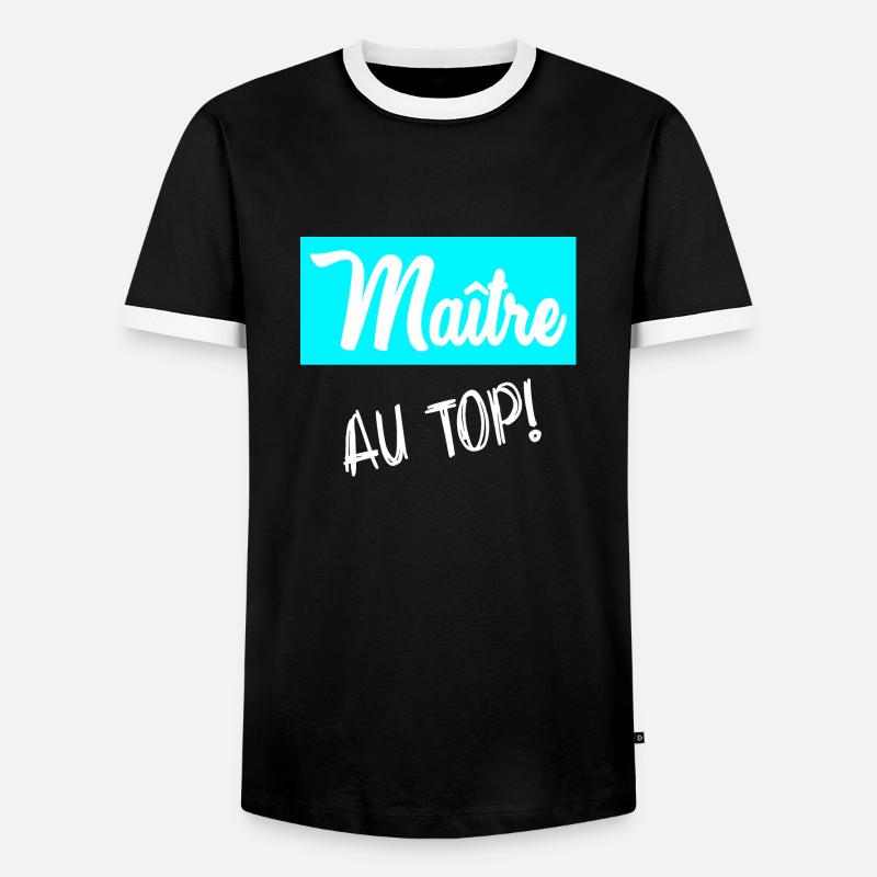 MASTER. MASTER - Men's Ringer Shirt - black/white