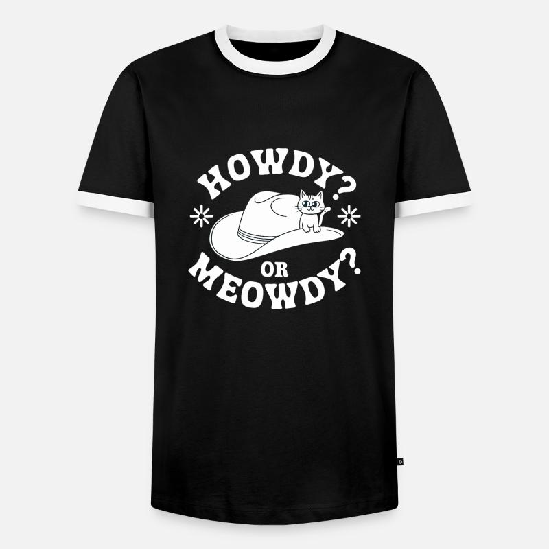 Hallo oder Mauzi? - Männer Kontrast-T-Shirt - Schwarz/Weiß
