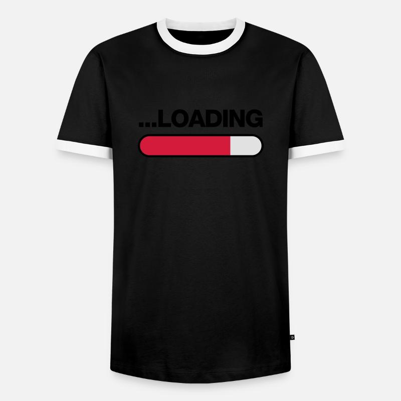 loading - Männer Kontrast-T-Shirt - Schwarz/Weiß