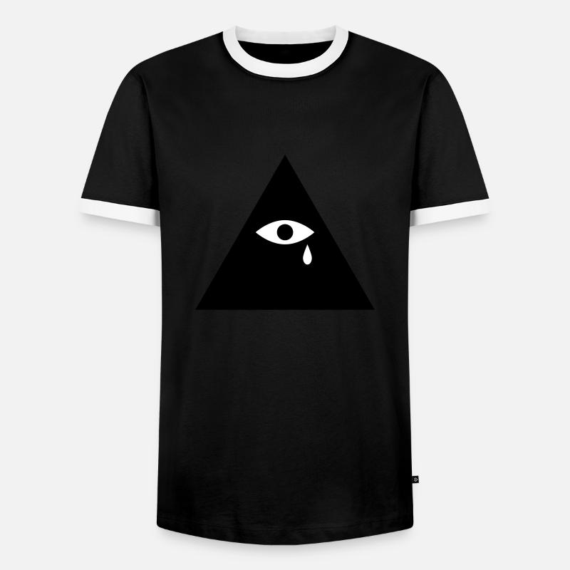 Pyramid - Men's Ringer Shirt - black/white