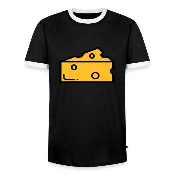 fromage - T-shirt contrasté Homme - noir/blanc - Devant - AI Model Female 172 light (172cm) & AI Model Male 178 light (178cm)