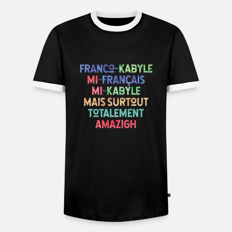 Franco-Kabyle - Men's Ringer Shirt - black/white