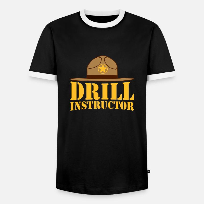 Drill Instructor Sheriff - Männer Kontrast-T-Shirt - Schwarz/Weiß