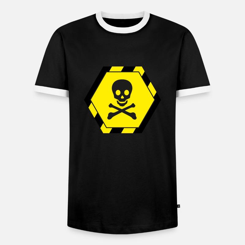 Skull - Men's Ringer Shirt - black/white