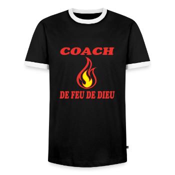 COACH DE FEU DE DIEU - T-shirt contrasté Homme - noir/blanc - Devant - AI Model Female 172 light (172cm) & AI Model Male 178 light (178cm)