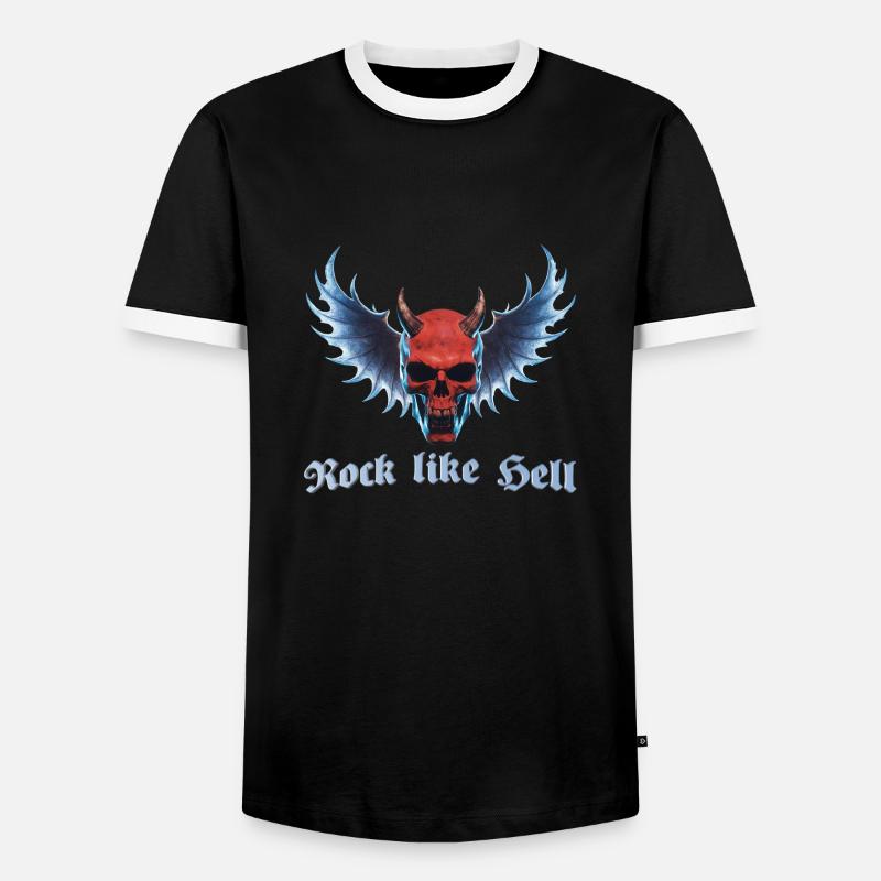 Wing Devil 2024 02 - Men's Ringer Shirt - black/white