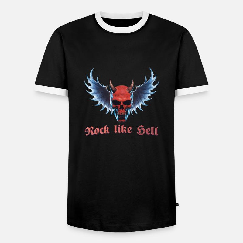 Wing Devil 2024 03 - Men's Ringer Shirt - black/white