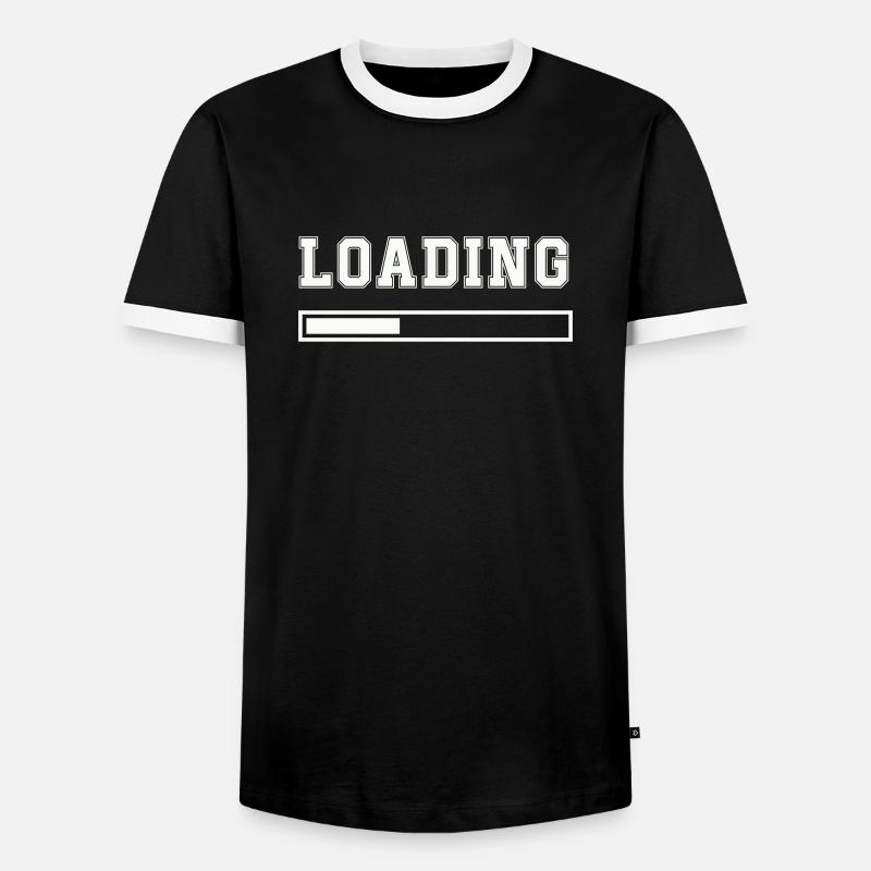 loading - Männer Kontrast-T-Shirt - Schwarz/Weiß