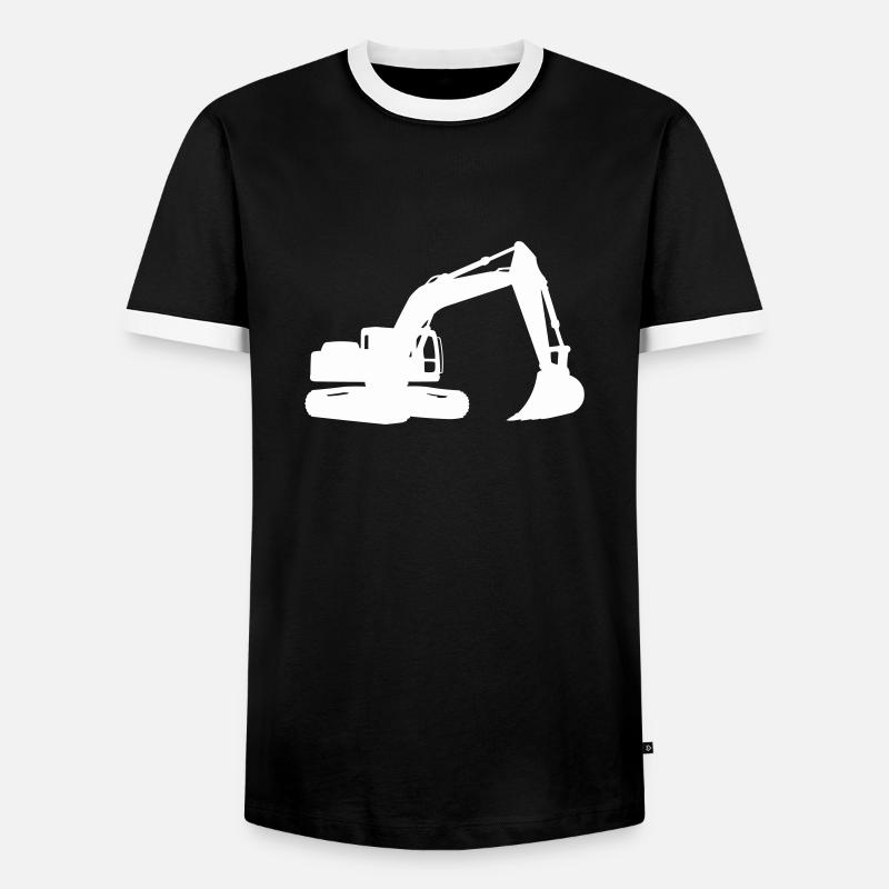 bagger - Männer Kontrast-T-Shirt - Schwarz/Weiß