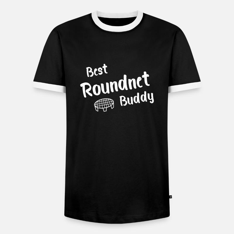Roundnet Buddy Design Geschenkidee - Männer Kontrast-T-Shirt - Schwarz/Weiß