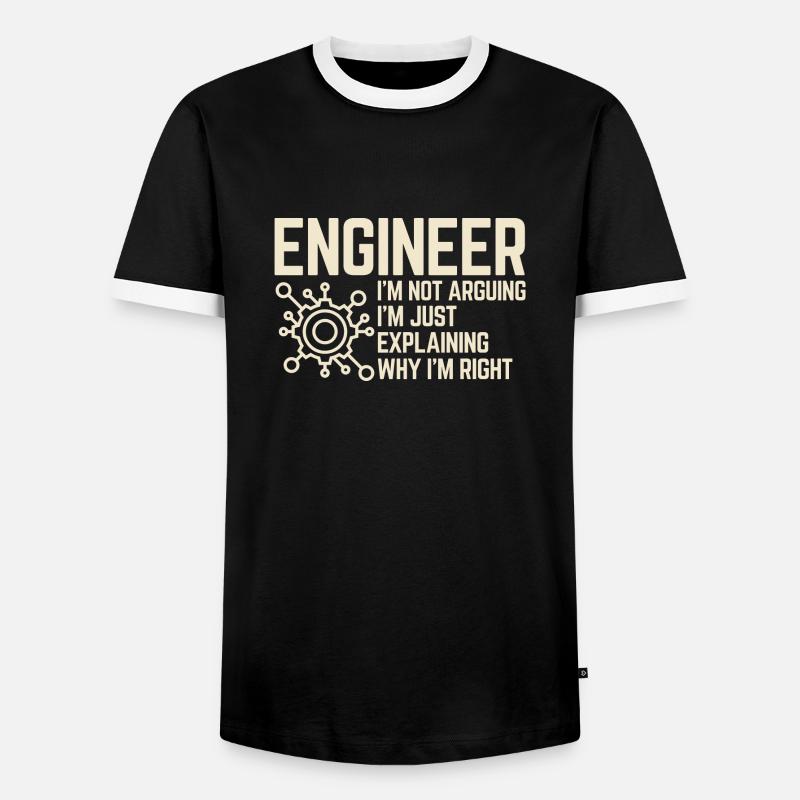 Engineer I'm not Arguing - Men's Ringer Shirt - black/white