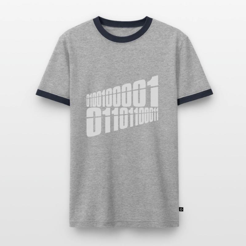 Binary Code Program Language Men's Ringer Shirt