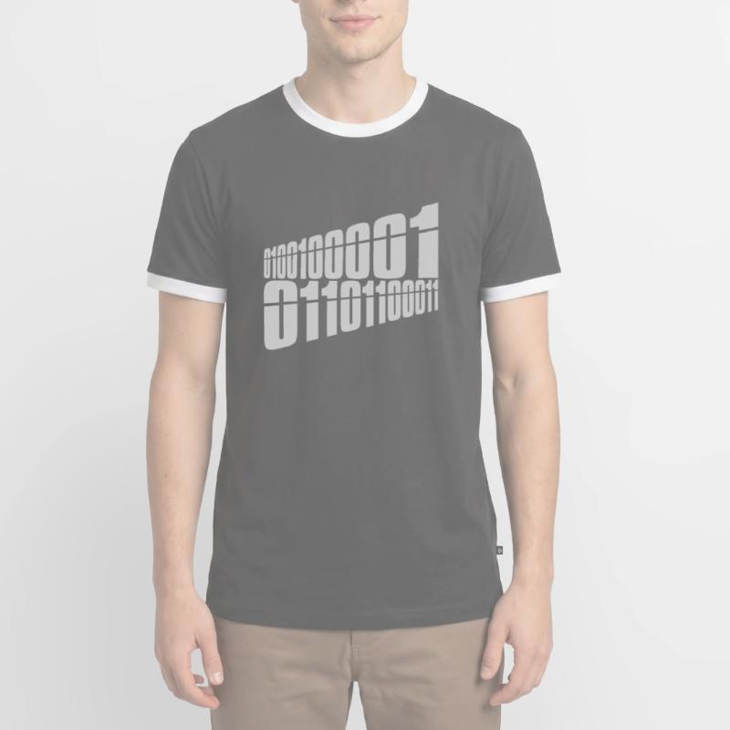Binary Code Program Language Men's Ringer Shirt
