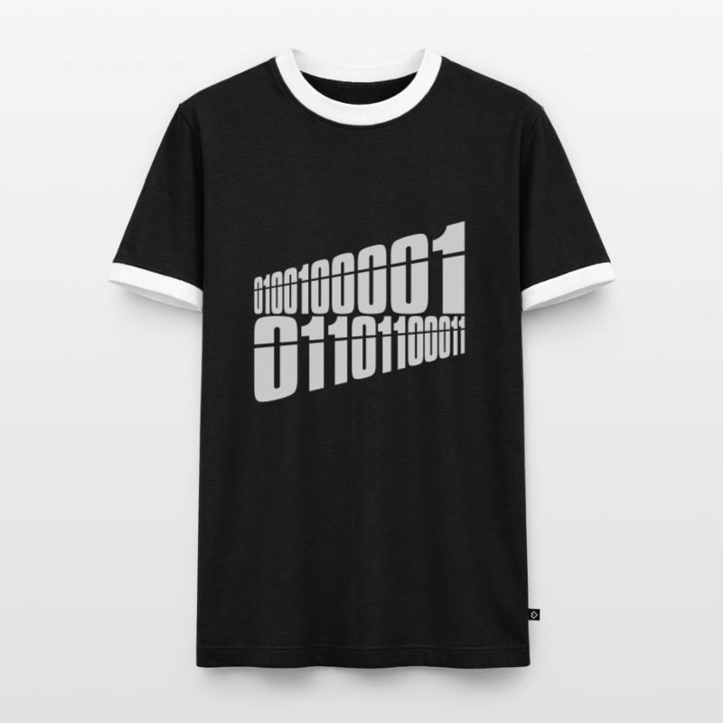 Langage de programme de code binaire T-shirt contrasté Homme