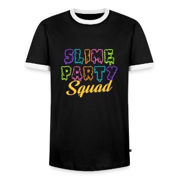 Slime Party Squad - Birthday Slime Lover Party - Männer Kontrast-T-Shirt - Schwarz/Weiß - Vorne - AI Model Female 172 light (172cm) & AI Model Male 178 light (178cm)