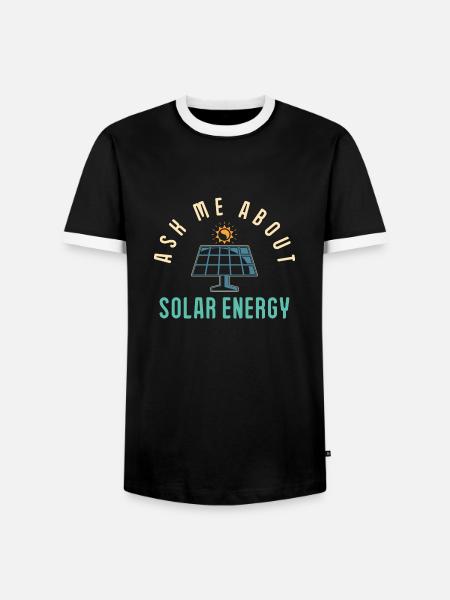 Solarmodul Solarenergie Solarstrom - Männer Kontrast-T-Shirt - Schwarz/Weiß