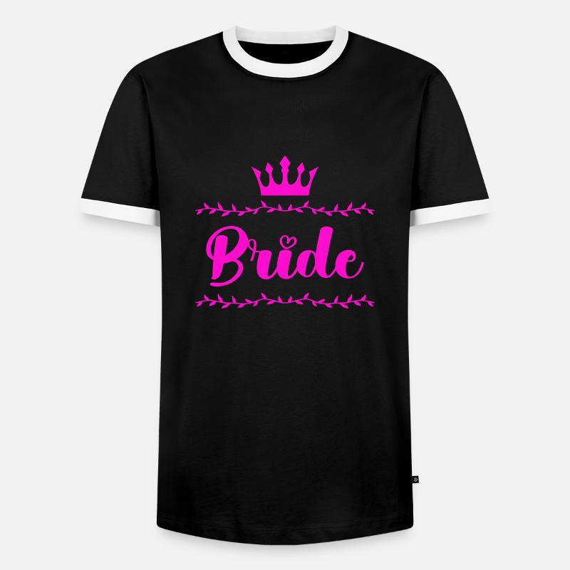bride - Men's Ringer Shirt - black/white