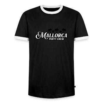 Mallorca Party Crew - Männer Kontrast-T-Shirt - Schwarz/Weiß - Vorne - AI Model Female 172 light (172cm) & AI Model Male 178 light (178cm)