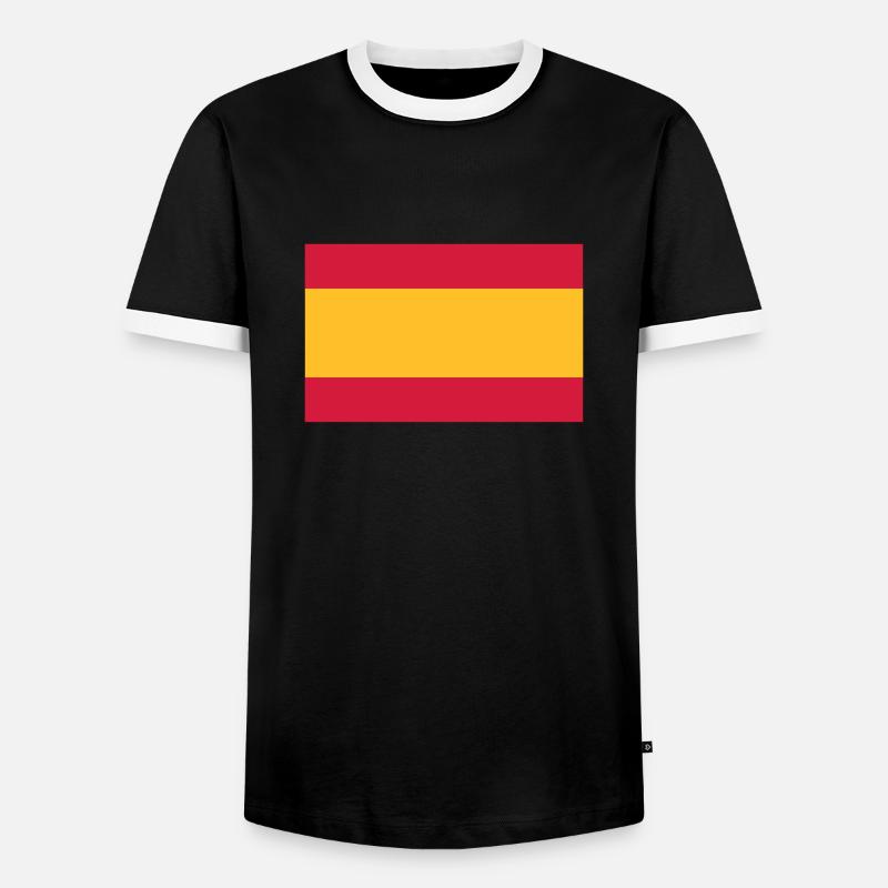 spanien - Männer Kontrast-T-Shirt - Schwarz/Weiß