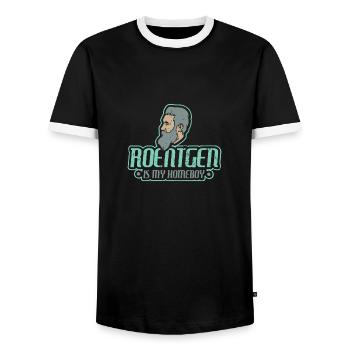 Röntgen is my Homeboy - X-Ray - Arzt - Männer Kontrast-T-Shirt - Schwarz/Weiß - Vorne - AI Model Female 172 light (172cm) & AI Model Male 178 light (178cm)