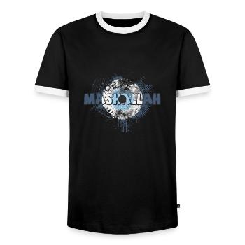Mashallah - Männer Kontrast-T-Shirt - Schwarz/Weiß - Vorne - AI Model Female 172 light (172cm) & AI Model Male 178 light (178cm)