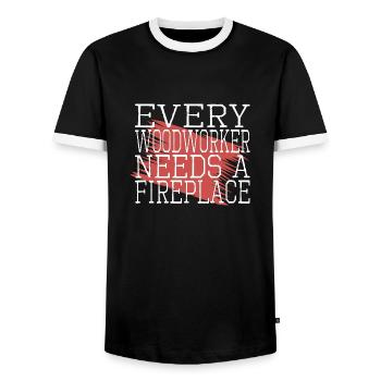 arborists statement awesome carpenter work tshirts - Men's Ringer Shirt - black/white - Front - AI Model Female 172 light (172cm) & AI Model Male 178 light (178cm)