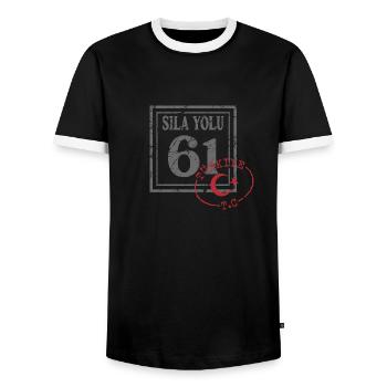 Trabzon - Männer Kontrast-T-Shirt - Schwarz/Weiß - Vorne - AI Model Female 172 light (172cm) & AI Model Male 178 light (178cm)
