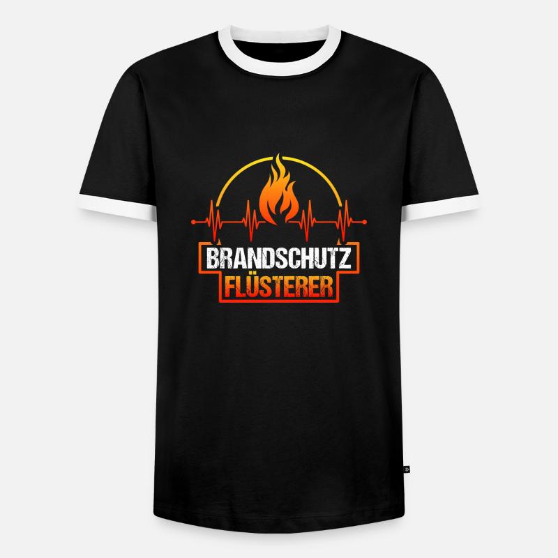 Brandschutz Flüsterer Brandschutzbeauftragter - Männer Kontrast-T-Shirt - Schwarz/Weiß