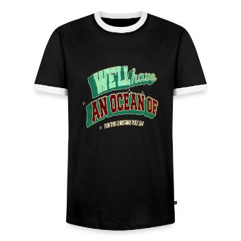 christmas vacation sayings beards bodybuilder - Männer Kontrast-T-Shirt - Schwarz/Weiß - Vorne - AI Model Female 172 light (172cm) & AI Model Male 178 light (178cm)