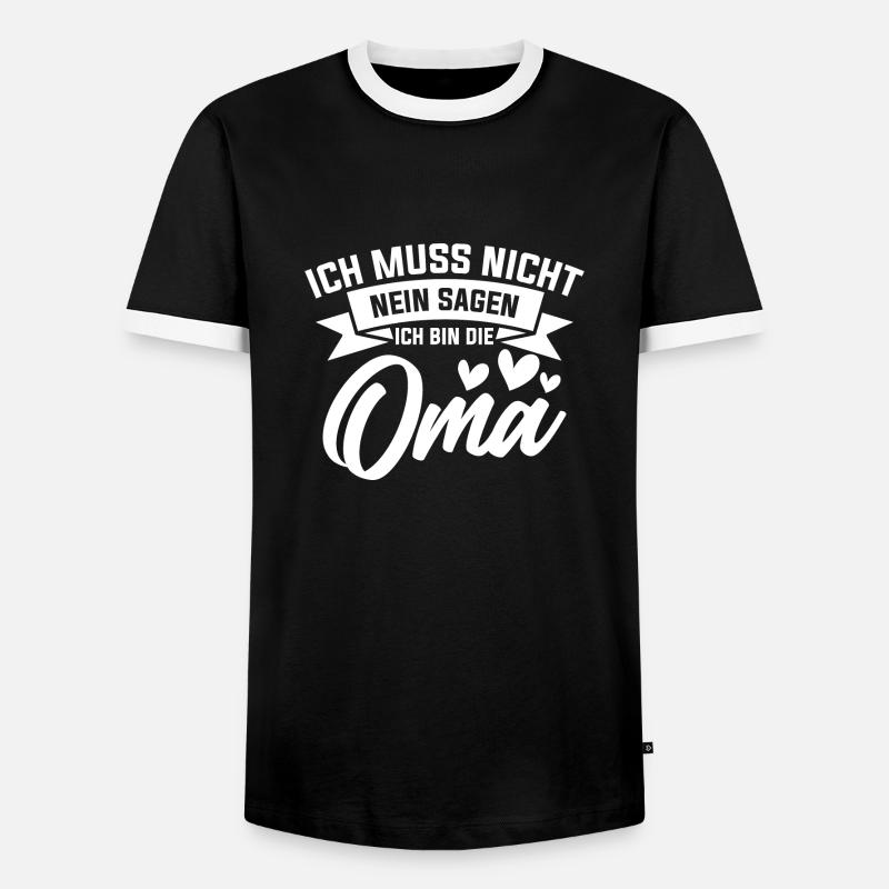 Oma Spruch Geschenk Grossmutter - Männer Kontrast-T-Shirt - Schwarz/Weiß
