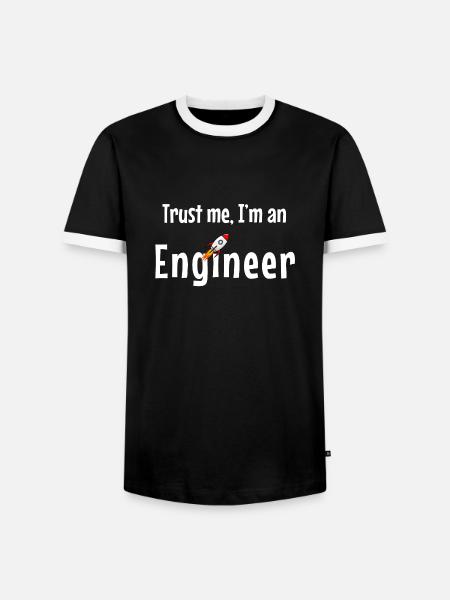 Trust Me, I'm an Engineer - Männer Kontrast-T-Shirt - Schwarz/Weiß