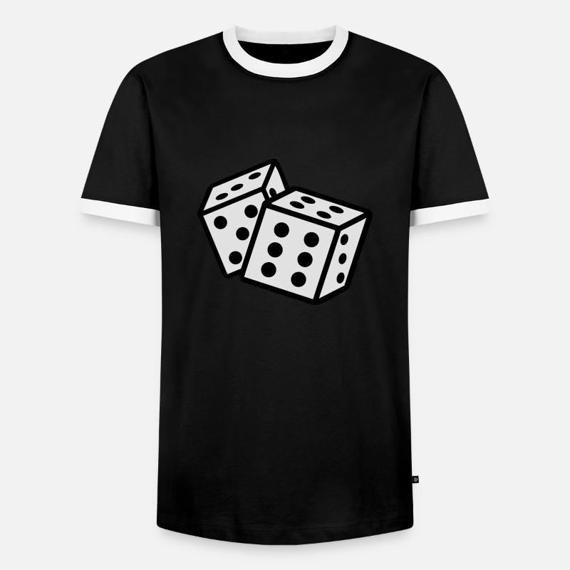 cube - Men's Ringer Shirt - black/white