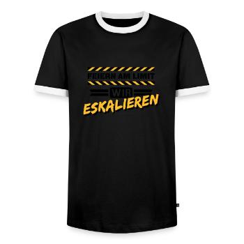 Feiern am Limit - Männer Kontrast-T-Shirt - Schwarz/Weiß - Vorne - AI Model Female 172 light (172cm) & AI Model Male 178 light (178cm)