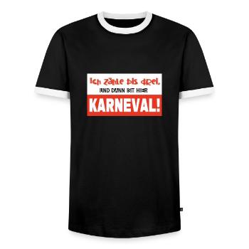Karneval - Männer Kontrast-T-Shirt - Schwarz/Weiß - Vorne - AI Model Female 172 light (172cm) & AI Model Male 178 light (178cm)
