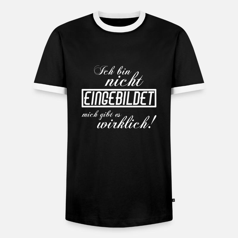 Ich bin nicht eingebildet - Männer Kontrast-T-Shirt - Schwarz/Weiß