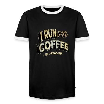 dinosaur fan bday dinosaur tshirt beard gang - Männer Kontrast-T-Shirt - Schwarz/Weiß - Vorne - AI Model Female 172 light (172cm) & AI Model Male 178 light (178cm)