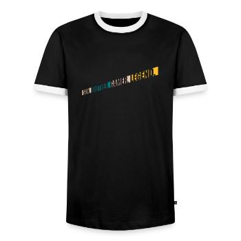 son brother gamer legend - Männer Kontrast-T-Shirt - Schwarz/Weiß - Vorne - AI Model Female 172 light (172cm) & AI Model Male 178 light (178cm)