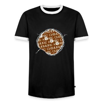 zitat lieblingshund welpe terrier geek bullterrier - Männer Kontrast-T-Shirt - Schwarz/Weiß - Vorne - AI Model Female 172 light (172cm) & AI Model Male 178 light (178cm)