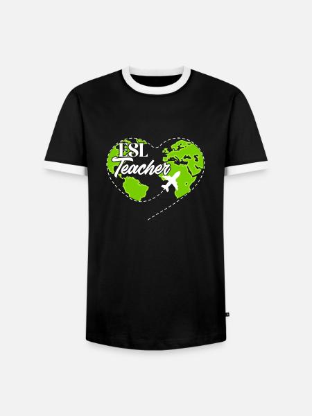 Lehrkraft Englisch Zweitsprache Fremdsprache - Männer Kontrast-T-Shirt - Schwarz/Weiß