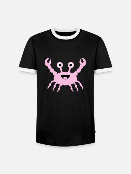 Crab - Men's Ringer Shirt - black/white