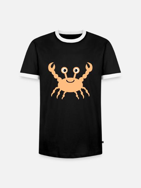 crab - Männer Kontrast-T-Shirt - Schwarz/Weiß