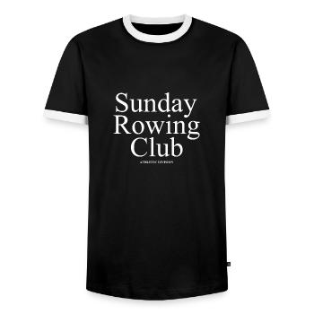 Sunday Rowing Club - Rowing - Rowers - Rowers - Men's Ringer Shirt - black/white - Front - AI Model Female 172 light (172cm) & AI Model Male 178 light (178cm)